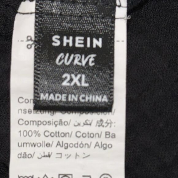 Shein Curve 2XL Black Gauze Cotton Shorts - Picture 2 of 6